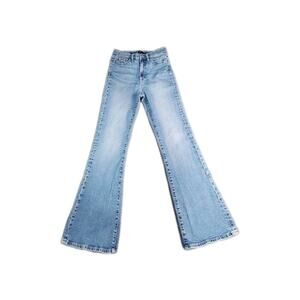 Gap Denim 70s Flare Jeans Women's Sz 29 Regular Blue Wash Stretch Cotton C16-100